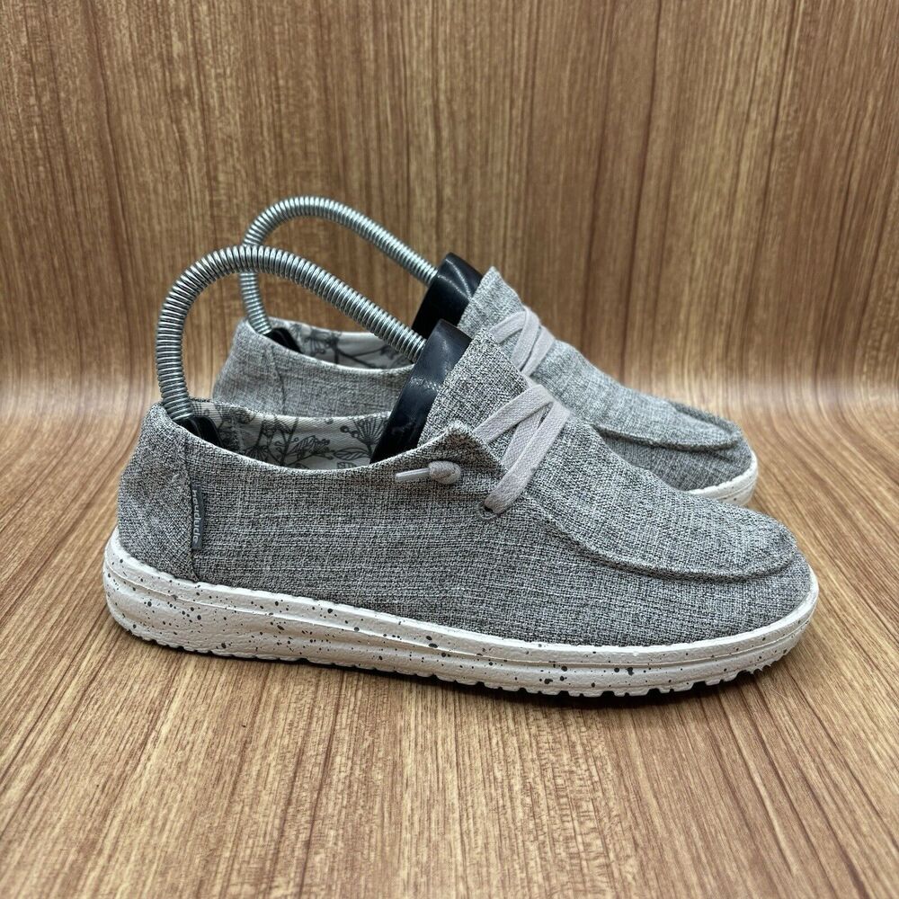 Hey Dude‎ Women's Wendy L Linen Iron 121533901 Size 6 Shoes